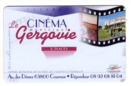 FRANCE CARTE CINEMA LE GERGOVIE COURNON - Entradas De Cine