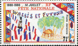 608326 MNH WALLIS Y FUTUNA 1980 100 ANIVERSARIO DE LA FIESTA NACIONAL DEL 14 DE JULIO - Usati