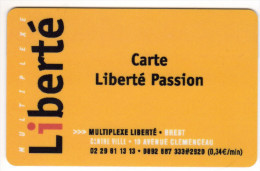 FRANCE CARTE CINEMA LIBERTE BREST - Biglietti Cinema