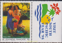 627130 MNH POLINESIA FRANCESA 1995 VISITE EL SUR PACIFICO - Gebraucht