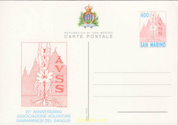 640006 MNH SAN MARINO 1980 25 ANIVERSARIO DE LA ASOCIACION DE DONANTES DE SANGRE - Usati