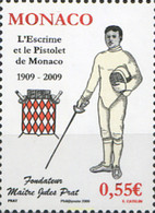 223517 MNH MONACO 2009 CENTENARIO DEL CLUB DE ESGRIMA - Otros & Sin Clasificación