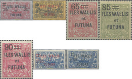 658578 HINGED WALLIS Y FUTUNA 1924 SELLOS DEL 1920 CON NUEVO VALOR - Oblitérés