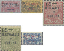 658579 HINGED WALLIS Y FUTUNA 1924 SELLOS DEL 1920 CON NUEVO VALOR - Oblitérés