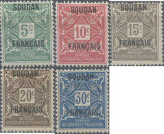 659283 HINGED SUDAN FRANCES 1921 SELLOS DE TASA DE SENEGAL SOBRECARGADOS - Other & Unclassified