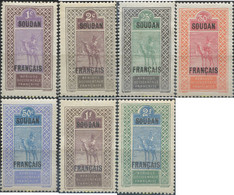 659257 HINGED SUDAN FRANCES 1921 SELLOS DE HAUT-SENEGAL SOBRECARGADOS - Altri & Non Classificati