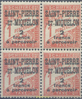 659482 MNH SAN PEDRO Y MIQUELON 1925 SELLOS DE TASA DE FRANCIA DEL 1893-1926 SOBRECARGADOS - Oblitérés