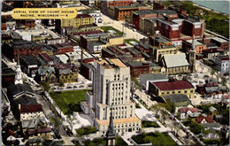 Wisconsin Racine Aerial View Of Court House - Racine