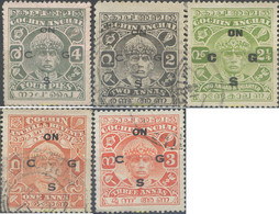 662387 USED INDIA 1940 SELLOS DE SERVICIO, COCHIN. SOBRECARGA - ON C,G,S - Verzamelingen & Reeksen