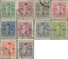 662371 USED INDIA 1918 SELLOS DE SERVICIO, COCHIN. SOBRECARGA - ON C,G,S - Collezioni & Lotti