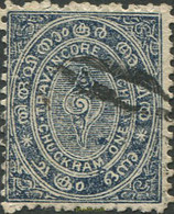 662888 USED TRAVANCORE 1889 ESCUDOS - Travancore