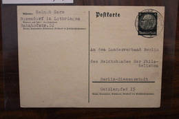 1941 Busendorf Bouzonville Löthringen Allemagne Dt Reich Lorraine WK2 Cover Occupation Besetzung Entier - Autres & Non Classés