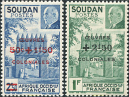 674342 HINGED SUDAN FRANCES 1944 SELLOS SOBRECARGADOS - Other & Unclassified