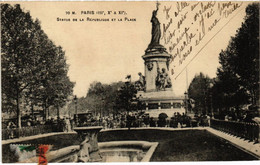 CPA PARIS 4e Statue De La République Et La Place (446006) - Statues