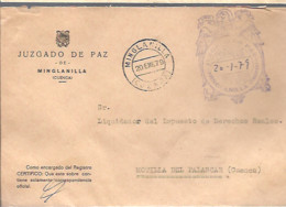 JUZGADO DE PAZ  1979    MINGLANILLA   CUENCA - Franquicia Postal