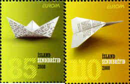 215739 MNH ISLANDIA 2008 EUROPA CEPT 2008 CARTAS - Colecciones & Series