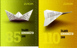 215740 MNH ISLANDIA 2008 EUROPA CEPT 2008 CARTAS - Lots & Serien