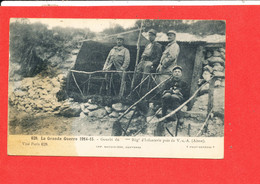 02 VIC Sur AISNE GUERRE 1914 MILITARIA Cpa Animée Gourbi Regiment Infanterie             628 Photo Express - Vic Sur Aisne