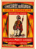 Etiket Etiquette Label - Chicorée - Au Kurde - Ets Marcel Godard - Awoingt Lez Cambrai - Cafés & Chicorées