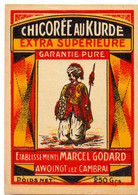 Etiket Etiquette Label - Chicorée - Au Kurde - Ets Marcel Godard - Awoingt Lez Cambrai - Cafés Y Achicoria