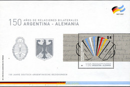 215658 MNH ARGENTINA 2007 150 AÑOS DE RELACIONES BILATERALES CON ALEMANIA - Gebraucht