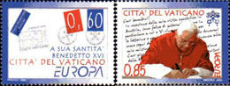 213971 MNH VATICANO 2008 EUROPA CEPT 2008 CARTAS - Other & Unclassified