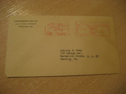 READING 1940 Consumers Gas Co. Modern With Gas Meter Mail Cancel Cover USA Energy Energie - Gaz