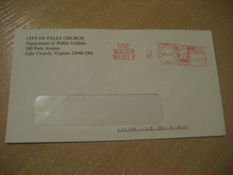 FALLS CHURCH 1987 Use Water Wisely Eau Meter Mail Cancel Cover USA Environment Energy Energie - Water