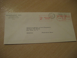NEW YORK 1966 Water Waste Treatment Eau Meter Mail Cancel Cover USA Environment Energy Energie - Water