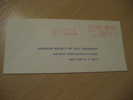 PINE BLUFF 1970 Water At Your Service Eau Meter Mail Cancel Cover USA Environment Energy Energie - Agua