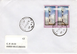 ROMANIA: LIGHTHOUSES , 2 Stamps On Circulated Cover - Registered Shipping! - Storia Postale