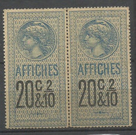 France   Fiscaux  Affiches Paire Du N° 20  Neufs   *  *     B/TB      Voir Scans  Soldé ! ! ! - Timbres