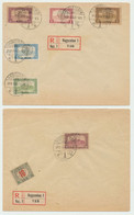 Romania 1919 Cluj Overprint On Hungary Parliament Stamps Cover FDC Aug. 3rd With Nagyszeben Sibiu Postmark - Transylvanie