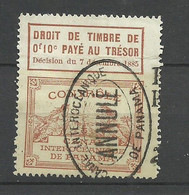 France   Fiscaux  Timbre De Contrôle Illustré Canal De Panama  Décret De 1885 Oblitéré   B/TB    Voir Scans  Soldé ! ! ! - Used Stamps