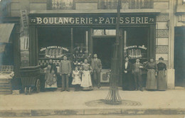 PARIS 14 ARRONDISSEMENT ( Carte Photo)  BOULANGERIE PATISSERIE  Rue Alesia - Arrondissement: 14