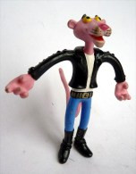 Figurine LA PANTHERE ROSE MOTARD FLEXIBLE PUBLICITAIRE QUICK - PINK PANTHER 90s - Sonstige & Ohne Zuordnung