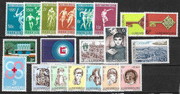 Luxemburg 1968 All Sets Complete MNH Michel 765 / 784 - Années Complètes