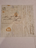 Lettre GRANDE BRETAGNE CARDIFF 1852 PARIS Cachet Entrée - ...-1840 Voorlopers