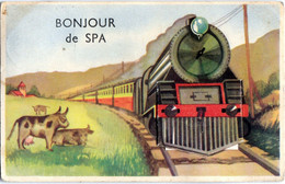 Carte à Système  Complète , Très Bon état  Belgique (Spa) - Treni