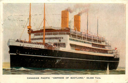 Bateau * Paquebot EMPRESS OF SCOTLAND * Compagnie Canadian Pacific - Dampfer