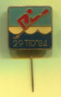 Rowing Kayak Canoe - FISA World Championship 29.TID 1984. Vintage Pin Badge Abzeichen - Canoeing, Kayak