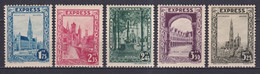 BELGIQUE - 1929 - SERIE COMPLETE EXPRES YVERT N° 1/5 * MLH - COTE = 45.3 EUR - Ongebruikt