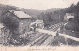 Maredsous - Entrée Du Tunnel - Voie Ferrée Et Passage à Niveau - Circulé En 1908 - Animée - TBE - Anhée