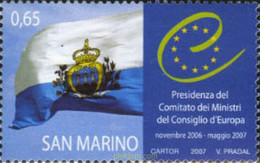 200937 MNH SAN MARINO 2007 PRESIDENCIA DEL COMITE DEL MINISTRO DEL CONCILIO DE EUROPA - Oblitérés