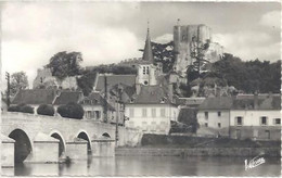 CPSM Montrichard Le Pont Sur Le Cher L'Eglise Sainte-Croix Et Le Donjon XIIe - Montrichard