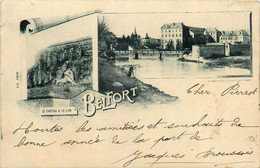 Belfort * Souvenir De La Ville * Cpa 2 Vues 1899 - Belfort - Città