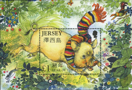 200371 MNH JERSEY 2007 AÑO LUNAR CHINO - AÑO DEL CERDO - Astrologie