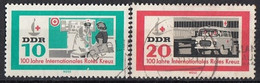 GERMANY DDR 956-957,used,falc Hinged - First Aid