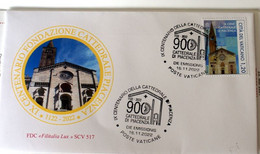 VATICAN 2022, CENTENARY CATTEDRALE PIACENZA  FDC - Nuevos