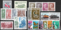 Luxemburg 1966 All Sets Complete MNH Michel 723 / 745 - Años Completos